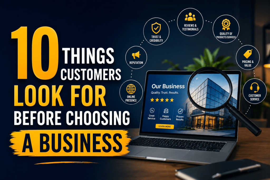 What customers are looking for before choosing a business - CreativeBox Digital Marketing
